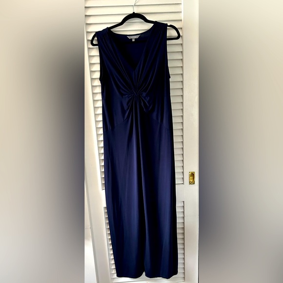 Daisy Fuentes pull over Maxi Dress in Navy Blue size Large - Picture 13 of 13